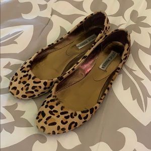 Steve Madden Leopard Calf Hair Ballet Flats